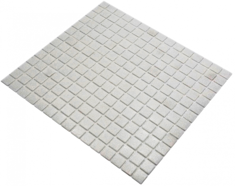Hand-painted glass mosaic Pool mosaic Floating mosaic Old white Light gray Cream MOS200-A03_m
