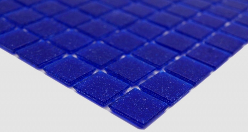 Échantillon manuel Mosaïque de verre Mosaïque de piscine Bleu outremer Bleu foncé Spots MOS200-A20_m