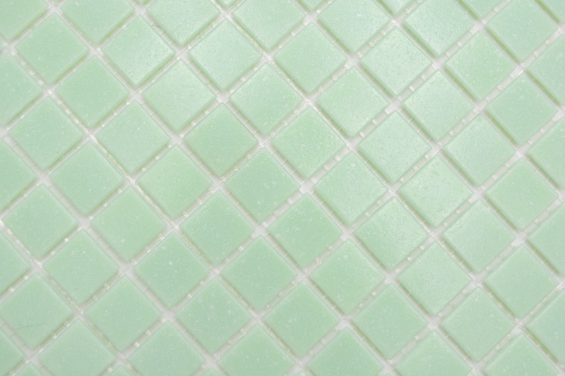 Échantillon manuel Mosaïque de verre Mosaïque de piscine Mosaïque de natation Vert clair Vert pastel Spots MOS200-A21_m