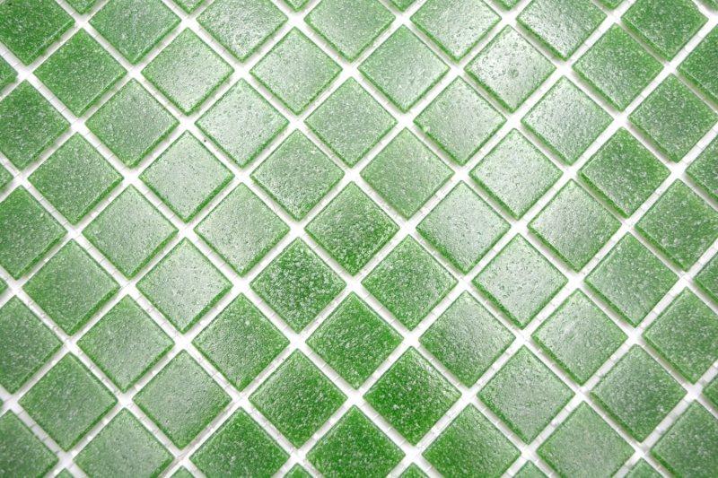 Mosaico di vetro dipinto a mano per piscina mosaico galleggiante mosaico a macchie verdi MOS200-A23_m