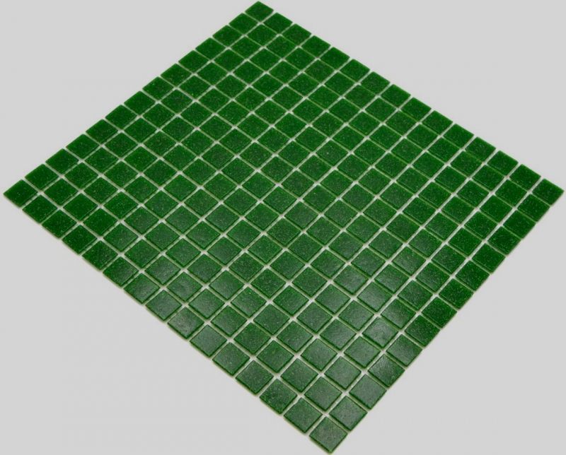 Échantillon manuel Mosaïque de verre Mosaïque de piscine Vert foncé Vert bouteille Spots MOS200-A26_m