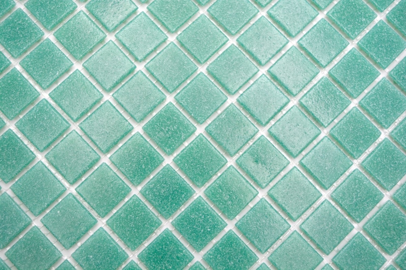 Échantillon manuel Mosaïque de verre Mosaïque de piscine turquoise vert Spots MOS200-A63_m