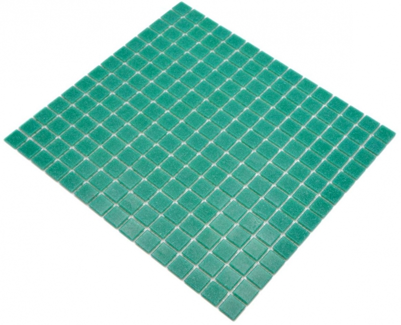 Échantillon manuel Mosaïque de verre Mosaïque de piscine turquoise vert Spots MOS200-A63_m