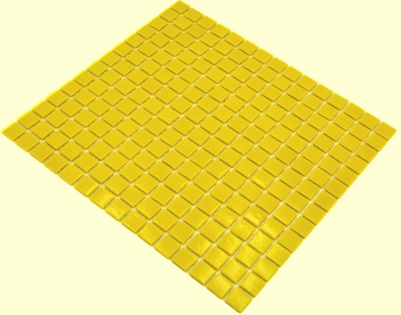 Campione a mano di mosaico di vetro giallo MOS200-A90_m