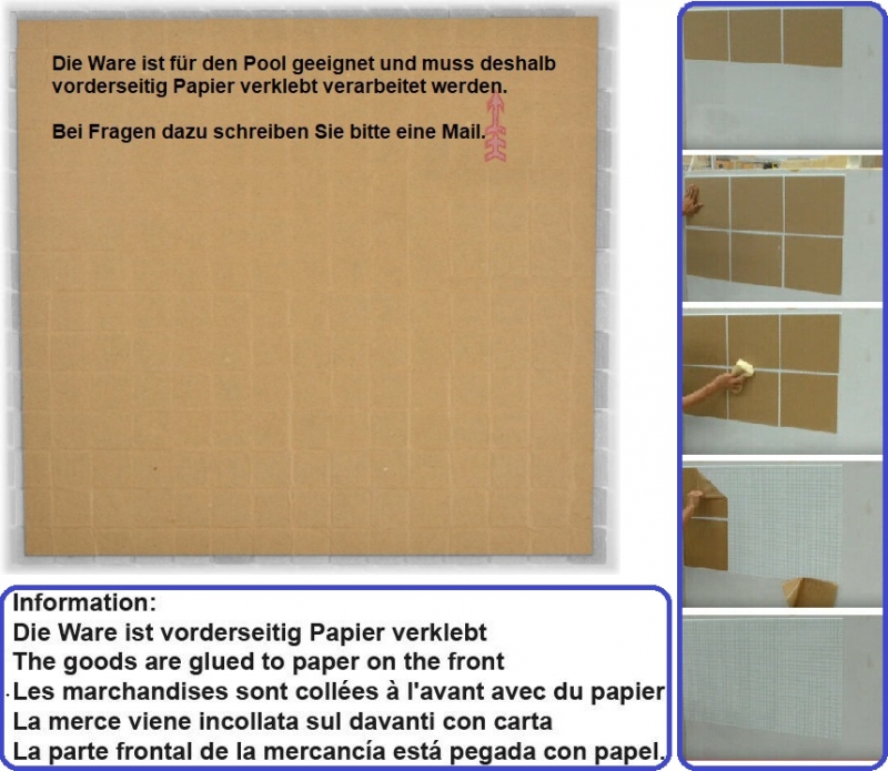 Échantillon manuel de mosaïque de verre Carreau de mosaïque orange MOS200-A92_m
