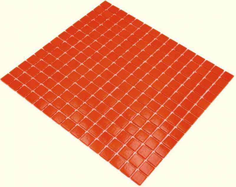 Échantillon manuel de mosaïque de verre Carreau de mosaïque rouge clair MOS200-A95_m