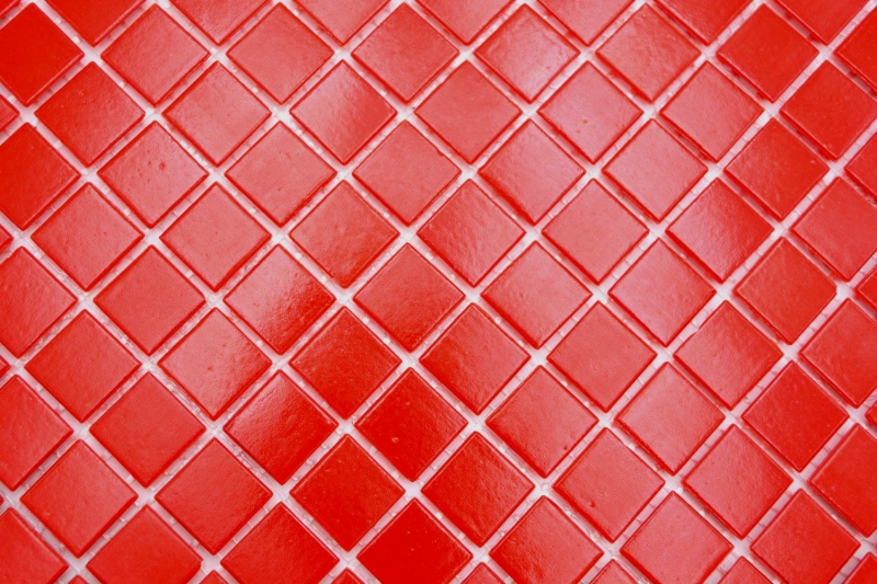 Campione a mano di mosaico di vetro rosso MOS200-A96_m