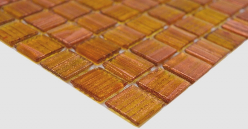 Hand-painted glass mosaic mosaic tile gold-brown copper MOS230-G34_m