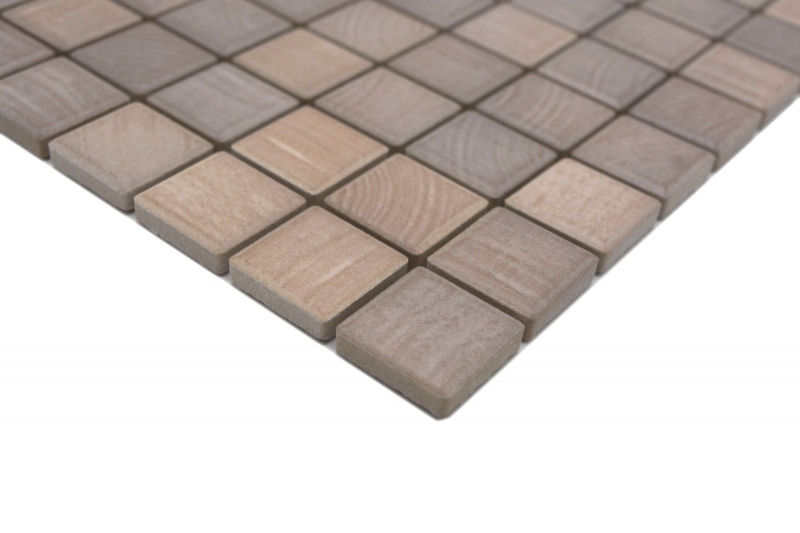 Ceramic mosaic tiles Jasba oak matt wood look kitchen wall bathroom tile shower wall / 10 mosaic mats