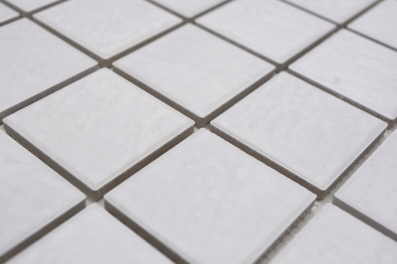 Ceramic mosaic tiles Jasba stone white matt stone effect kitchen wall bathroom tile shower wall / 10 mosaic mats