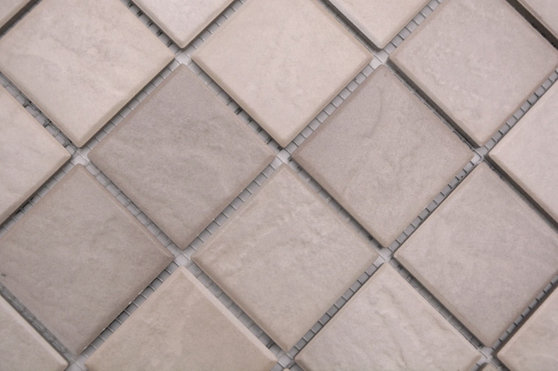 Piastrelle di ceramica a mosaico Jasba sabbia beige opaco aspetto pietra parete cucina bagno piastrelle doccia / 10 tappetini a mosaico