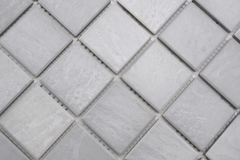 Ceramic mosaic tiles Jasba rock gray matt stone look kitchen wall bathroom tile shower wall / 10 mosaic mats