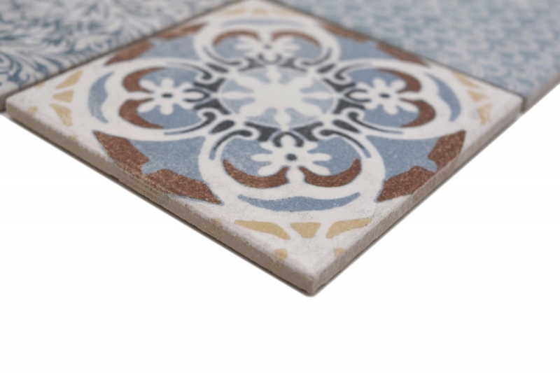 Mosaïque céramique Jasba multicolore mat rétro mur cuisine carrelage salle de bain mur douche / 10 tapis mosaïque