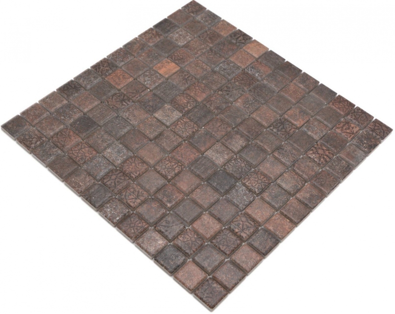 Jasba Ronda mosaic ceramic stoneware rust-mix matt rust look kitchen bathroom shower MOSJBR100 1 mat