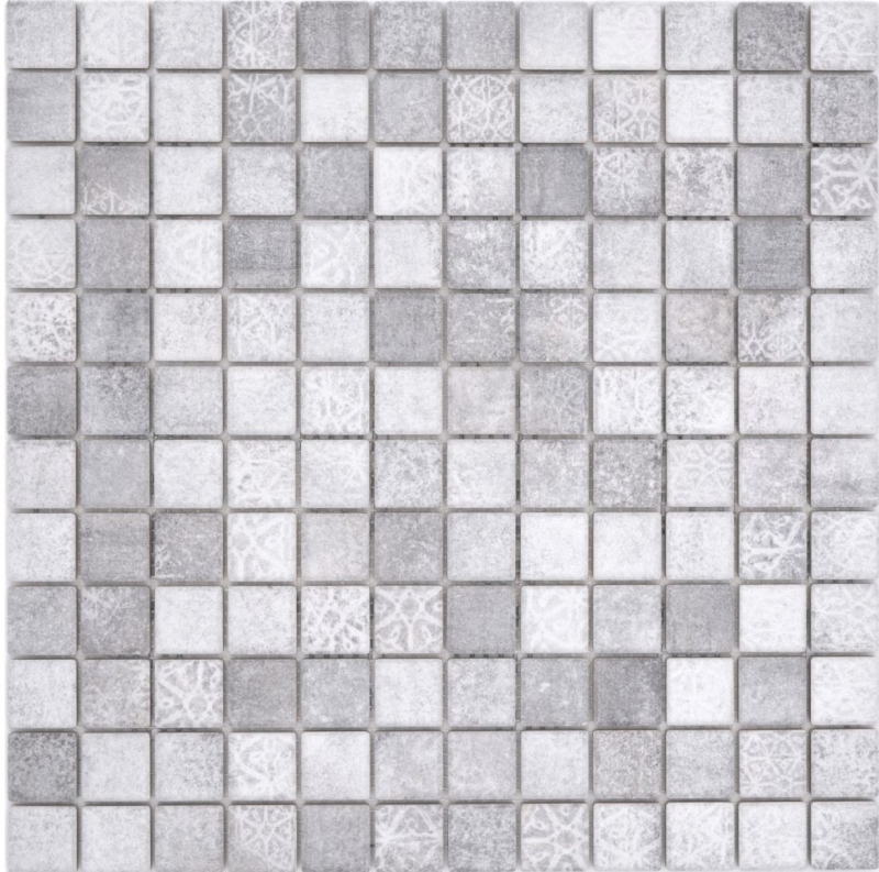 Jasba Ronda Mosaïque Céramique grès cérame ciment mat aspect ciment cuisine salle de bain douche MOSJBR101 1 tapis