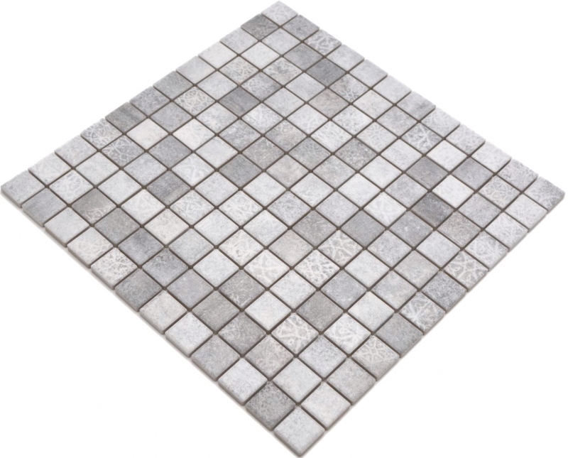 Jasba Ronda Mosaïque Céramique grès cérame ciment mat aspect ciment cuisine salle de bain douche MOSJBR101 1 tapis