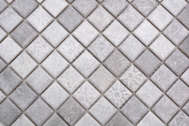 Keramik Mosaik Fliesen Jasba zement-mix matt Zementoptik Küchenwand Badezimmerfliese Duschwand / 10 Mosaikmatten