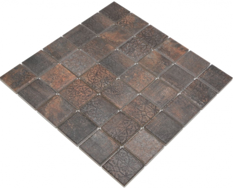 Ceramic mosaic tiles Jasba rust-mix matt rust-look kitchen wall bathroom tile shower wall / 10 mosaic mats