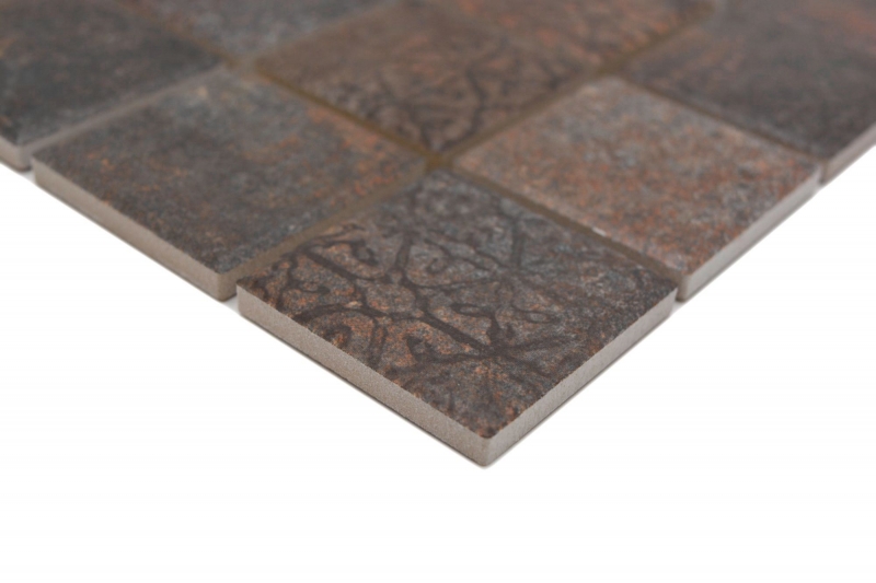 Keramik Mosaik Fliesen Jasba rost-mix matt Rostoptik Küchenwand Badezimmerfliese Duschwand / 10 Mosaikmatten