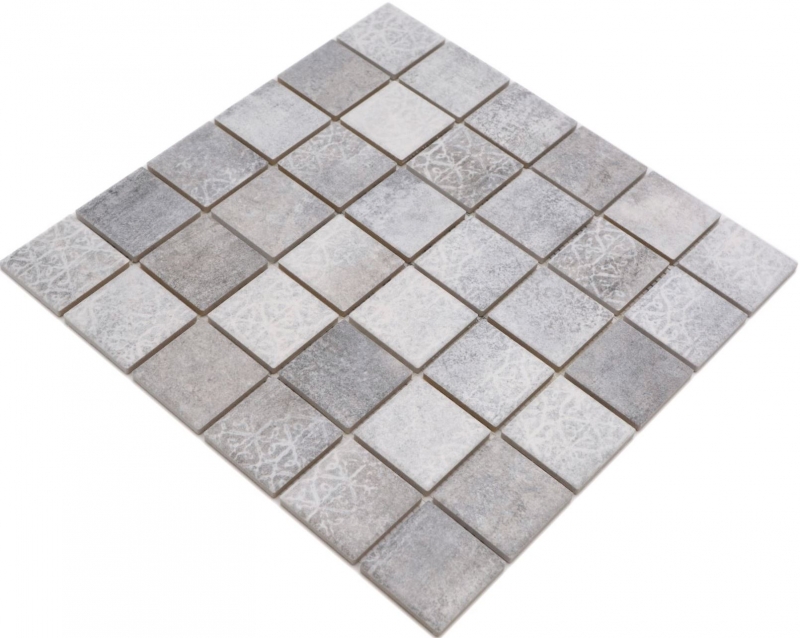Keramik Mosaik Fliesen Jasba zement-mix matt Zementoptik Küchenwand Badezimmerfliese Duschwand / 10 Mosaikmatten