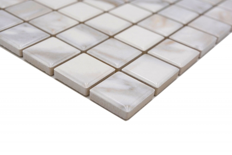 Jasba Agrob Buchtal Fresh Marble & More mosaico in ceramica gres carrara bianco lucido effetto marmo cucina bagno doccia MOSJBMM17 1 tappetino