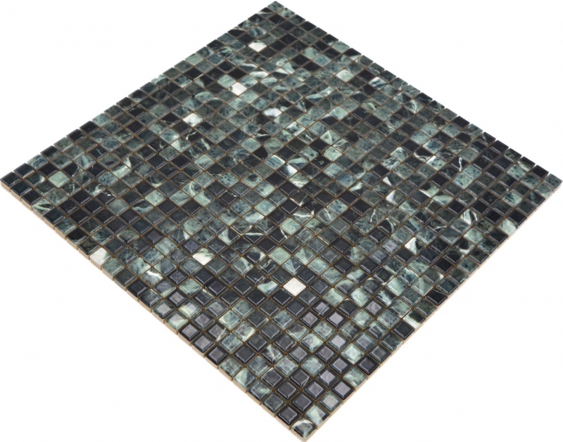 Jasba Agrob Buchtal Fresh Marble & More mosaico in ceramica gres verde alpi lucido effetto marmo cucina bagno doccia MOSJBMM27 1 tappetino