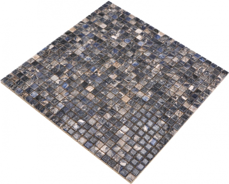 Jasba Agrob Buchtal Fresh Marble & More mosaico in ceramica gres illusione scuro lucido aspetto marmo cucina bagno doccia MOSJBMM28 1 tappetino