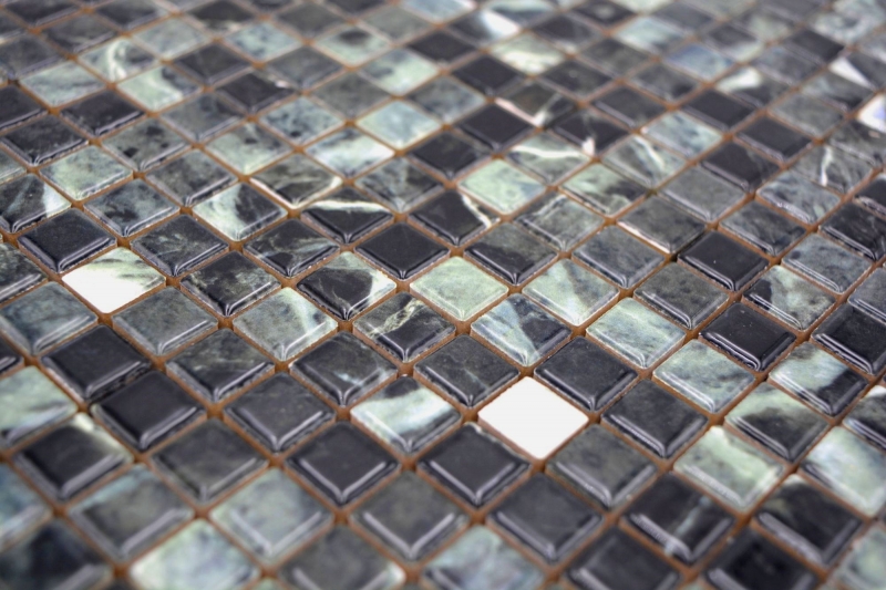 Ceramic mosaic tiles Jasba verde alpi glossy marble-look kitchen wall bathroom tile shower wall / 10 mosaic mats