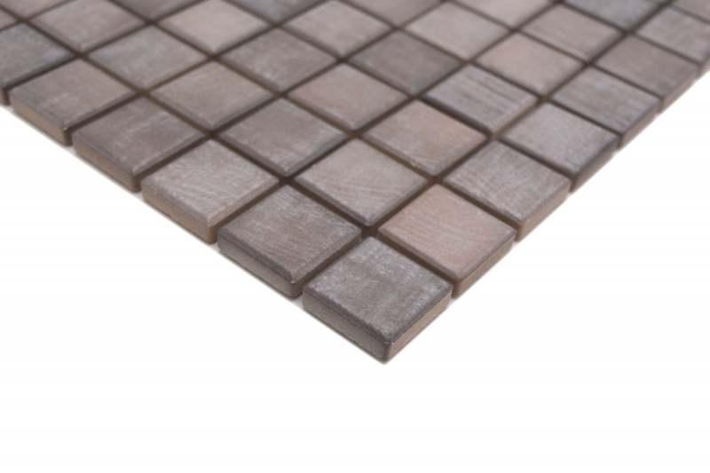 Jasba Senja dipinto a mano Gres ceramico mosaico puro shabby marrone opaco effetto legno cucina bagno doccia MOSJB22_m