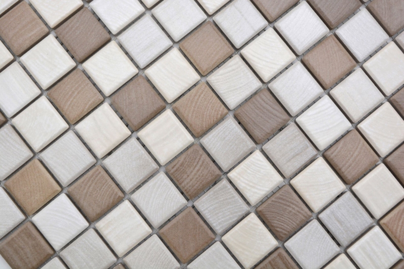 Hand sample Jasba Senja Pure mosaic ceramic stoneware wood-mix matt wood look kitchen bathroom shower MOSJB05_m