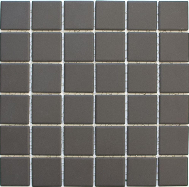 Mosaic tile ceramic brown unglazed wall kitchen bathroom MOS14-CU253_f