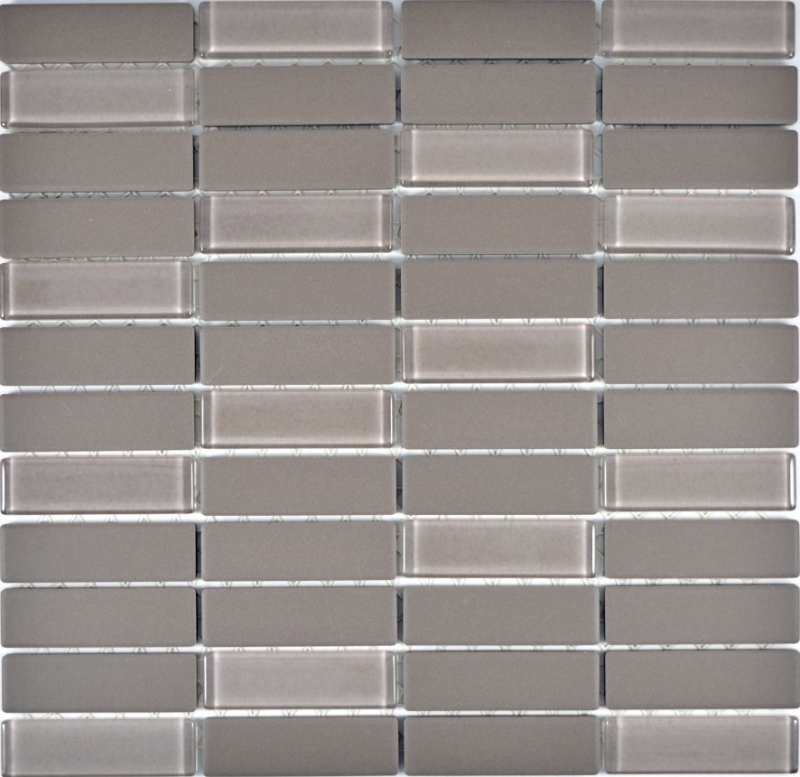 Mosaico di piastrelle in ceramica aste grigio non smaltato vetro backsplash MOS24-0204