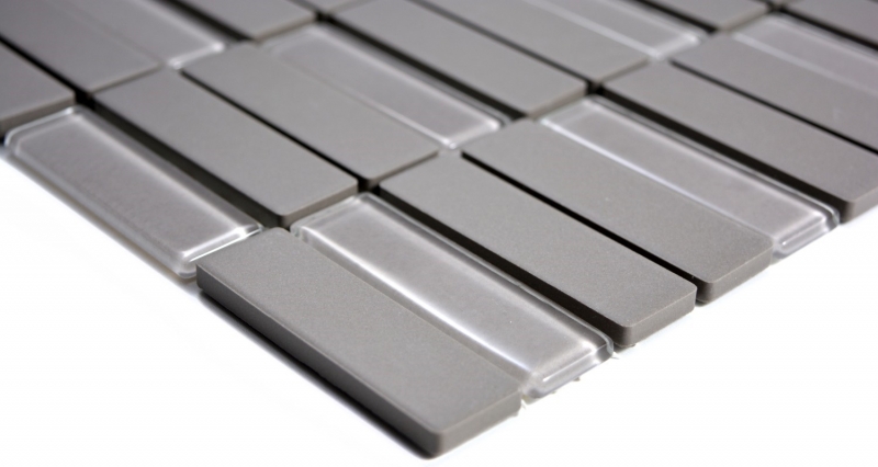 Mosaic tile ceramic rods gray unglazed glass tile backsplash MOS24-0204