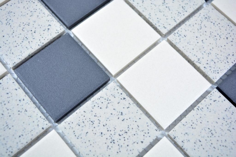 Piastrella di mosaico in ceramica grigio beige chiaro non smaltata MOS16-2011_m