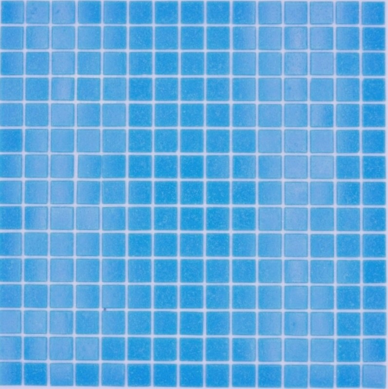 Carreaux de mosaïque Mosaïque de verre Classic Uni verre uni bleu collé sur papier Mosaïque de piscine MOS200-A14-P_f