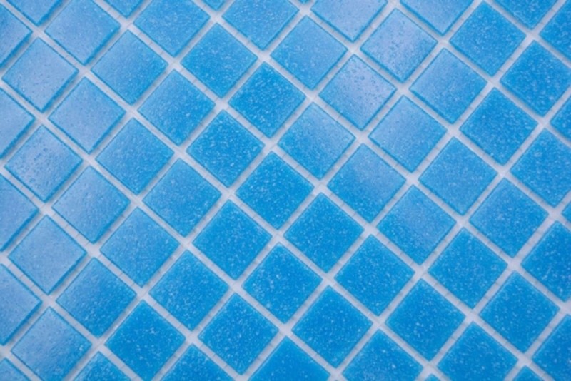 Mosaic tiles glass mosaic Classic Uni glass plain blue paper-bonded pool mosaic swimming pool mosaic MOS200-A14-P_f