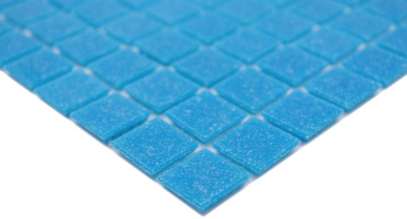 Tessere di mosaico Mosaico di vetro Classic Uni glass plain blue paper-bonded Mosaico per piscina MOS200-A14-P_f