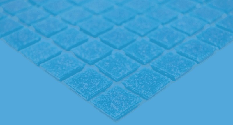 Hand sample mosaic tile glass mosaic Classic Uni glass uni blue paper-bonded pool mosaic swimming pool mosaic MOS200-A14-P_m