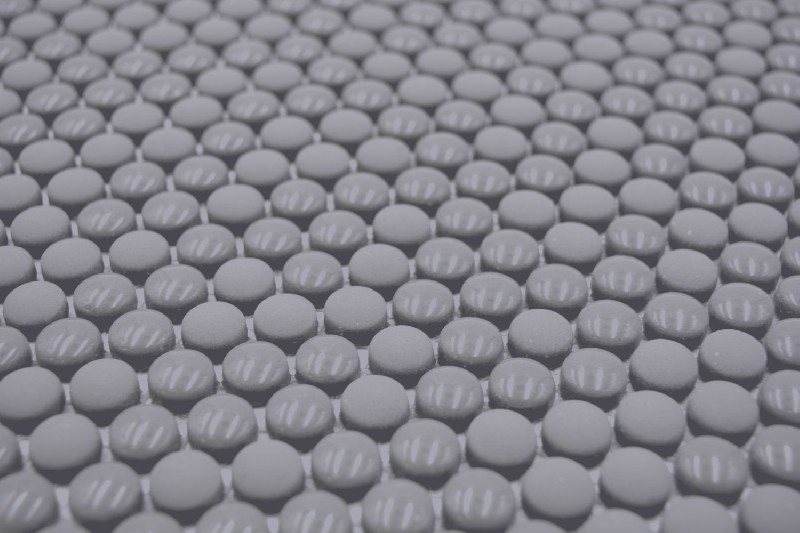 Hand pattern round enamel mix gray glossy/matt wall tile backsplash kitchen shower bathroom MOS140-0211_m