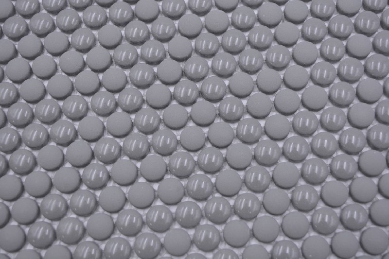 Hand pattern round enamel mix gray glossy/matt wall tile backsplash kitchen shower bathroom MOS140-0211_m