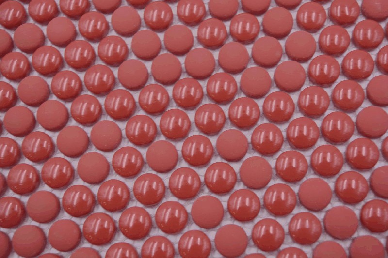 Hand pattern round enamel mix red glossy/matt wall tile backsplash kitchen shower bathroom MOS140-0911_m