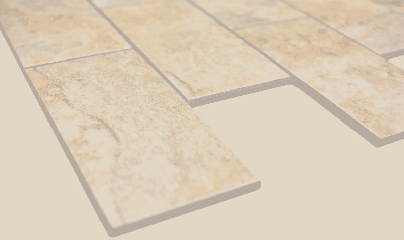 Motivo a mano rettangolare in vinile effetto pietra Limestone beige Struttura Subway piastrella da parete backsplash cucina doccia bagno MOS200-4LB_m