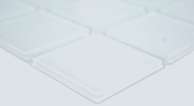 Mano modello quadrato Cristallo uni bianco muro piastrelle backsplash cucina doccia bagno MOS78-0101_m