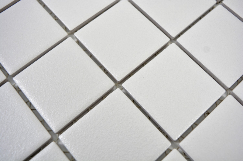 Piastrelle di ceramica dipinte a mano a mosaico bianco antico SLIPPROOF piastrelle backsplash cucina bagno - MOS14-0111-R10_m