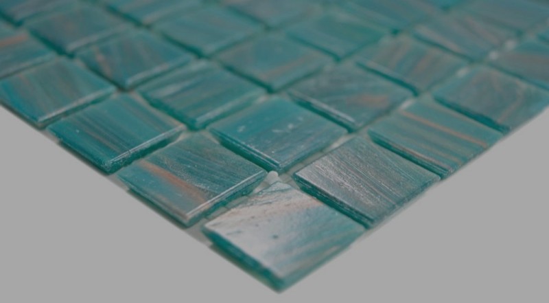 Mosaïque Mosaïque de verre turquoise cuivre Carrelage mural Carrelage de salle de bain Dos de douche Miroir de carrelage MOS230-GA67_f | 10 Tapis de mosaïque