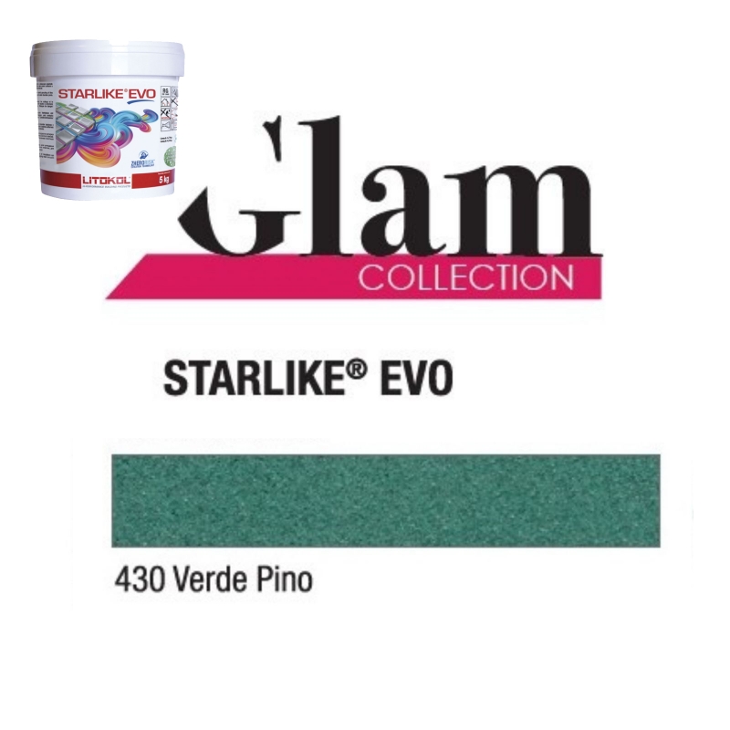 Litokol STARLIKE EVO 430 VERDE PINO grün III Epoxidharz Kleber Fuge 2.5 kg Eimer