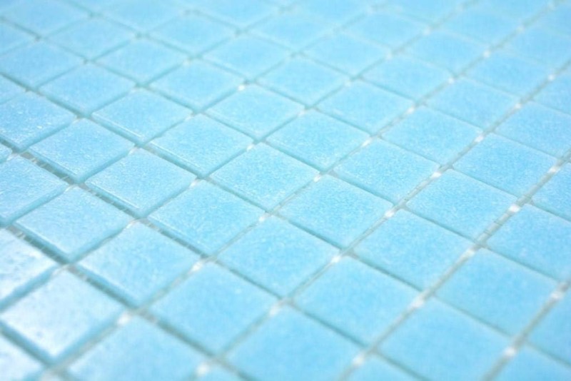 Schwimmbad Mosaik Fliese Poolmosaik Glasmosaik Himmelblau papierverklebt - MOS200-A12-P