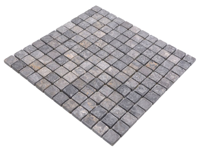 Marmor Mosaik Hellgrau Grau Anthrazit Naturstein Antik - MOS36-TN23