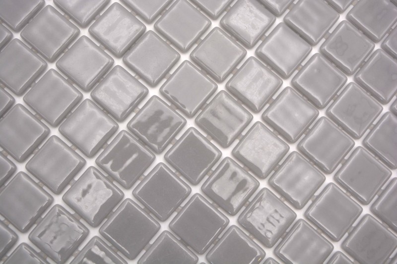 Mosaikfliese Poolmosaik Schwimmbadmosaik Grau Betongrau Dusche Wand SPAIN MOS220-25108U