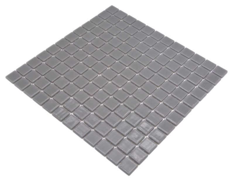 Mosaikfliese Poolmosaik Schwimmbadmosaik Grau Betongrau Dusche Wand SPAIN MOS220-25108U